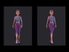 Girl in the sport suit - stylized rigged and animated Low-poly 3D model_3