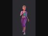 Girl in the sport suit - stylized rigged and animated Low-poly 3D model_5