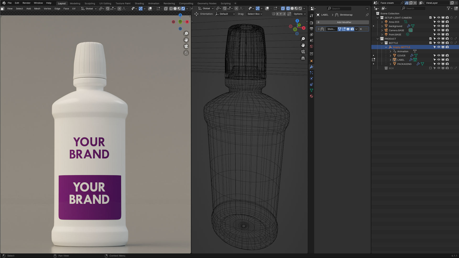 Product Cosmetic Bottle 3D model_2