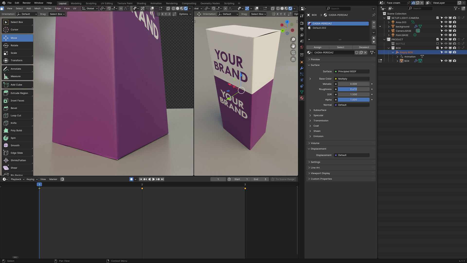 Product Cosmetic Box and Bottle 3D model_2