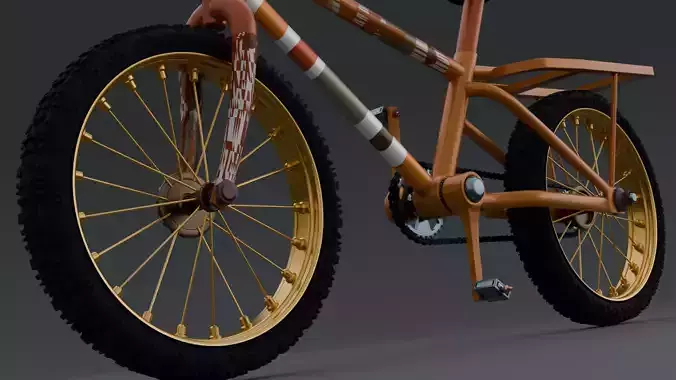 Vibrant Orange Bicycle