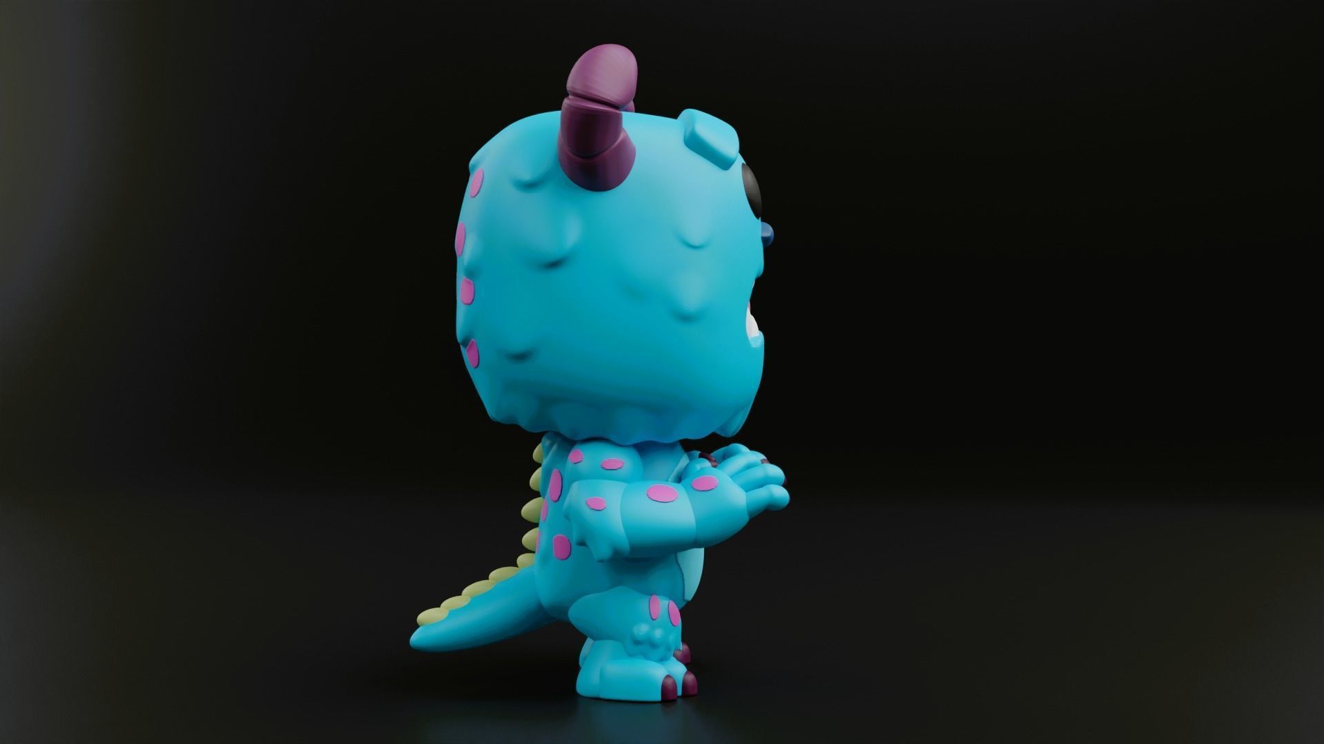 sulley funko pop from the movie monsters inc 3D print model_6