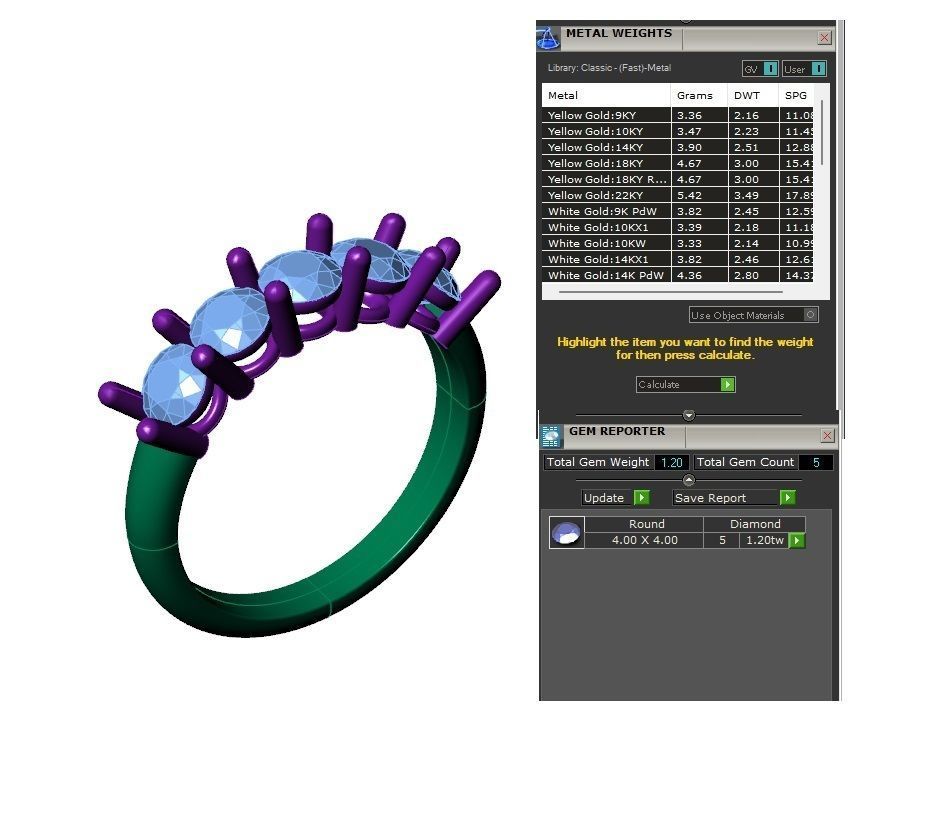 eternity Diamond Design Ring With Diamond 3D print model Free 3D print model_4