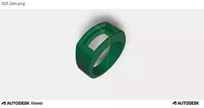 Men Ring with  Cabochon Cut Center Stone