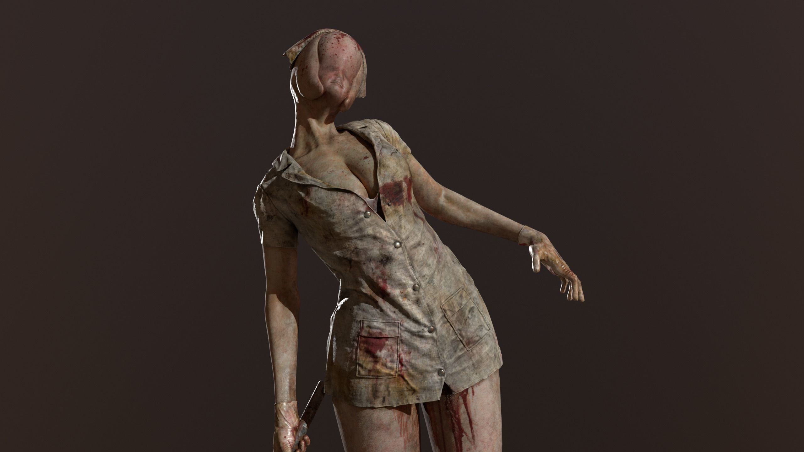 Bubble Head Nurse fan made - Silent Hill 2 3D model_5