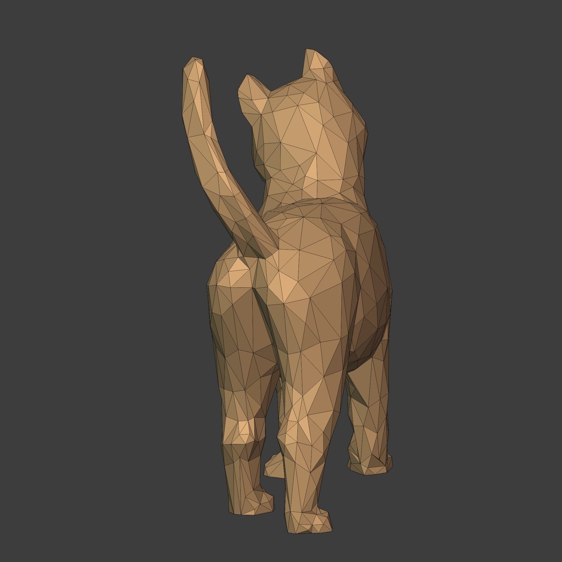 Cat Statue 3D print model_12