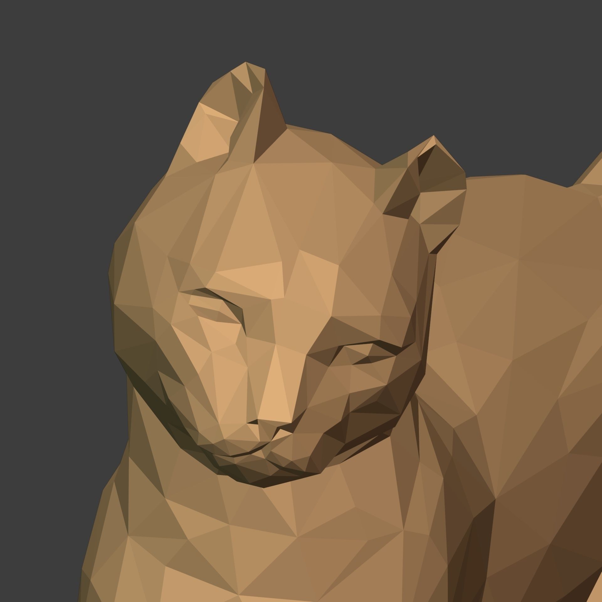 Cat Statue 3D print model_7