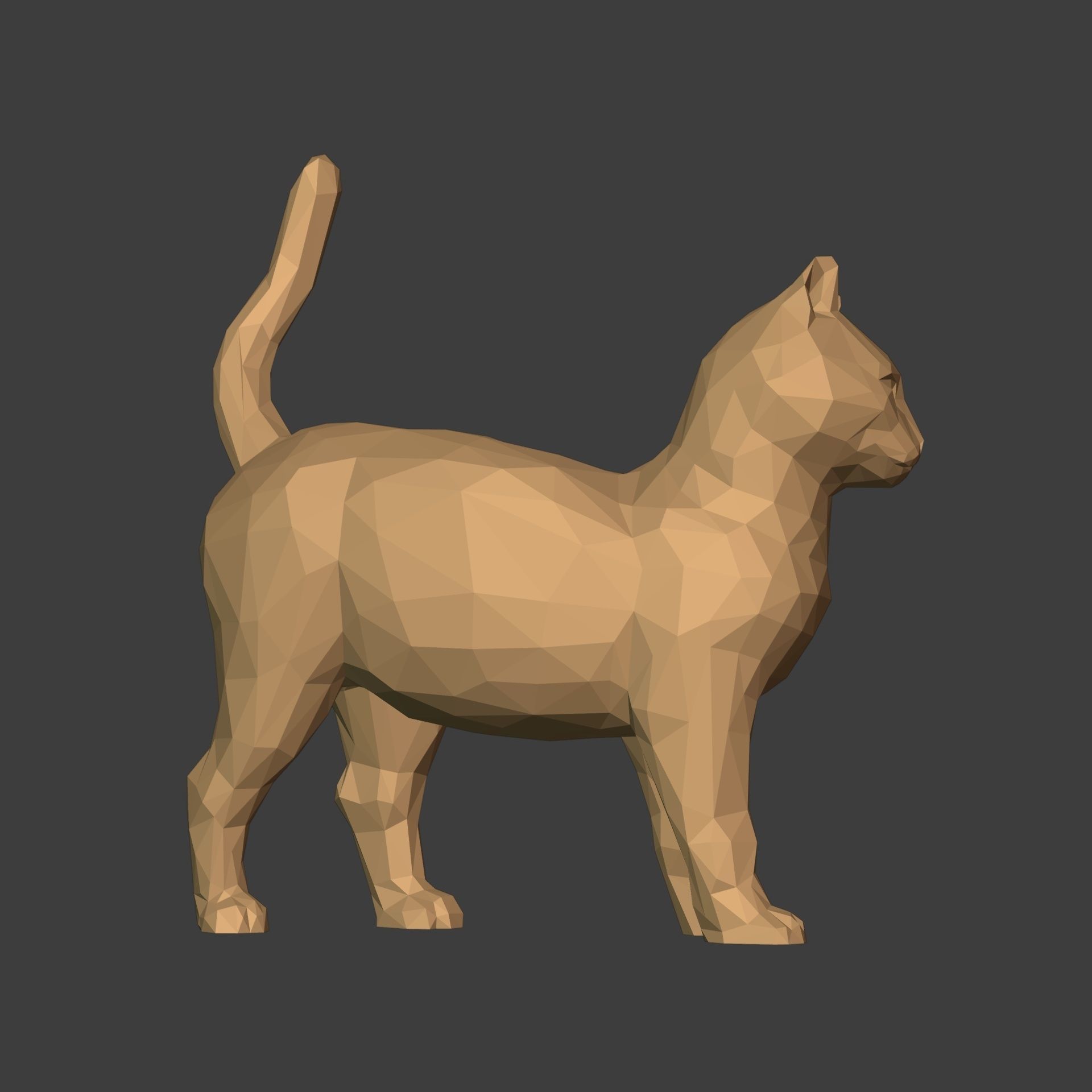 Cat Statue 3D print model_9