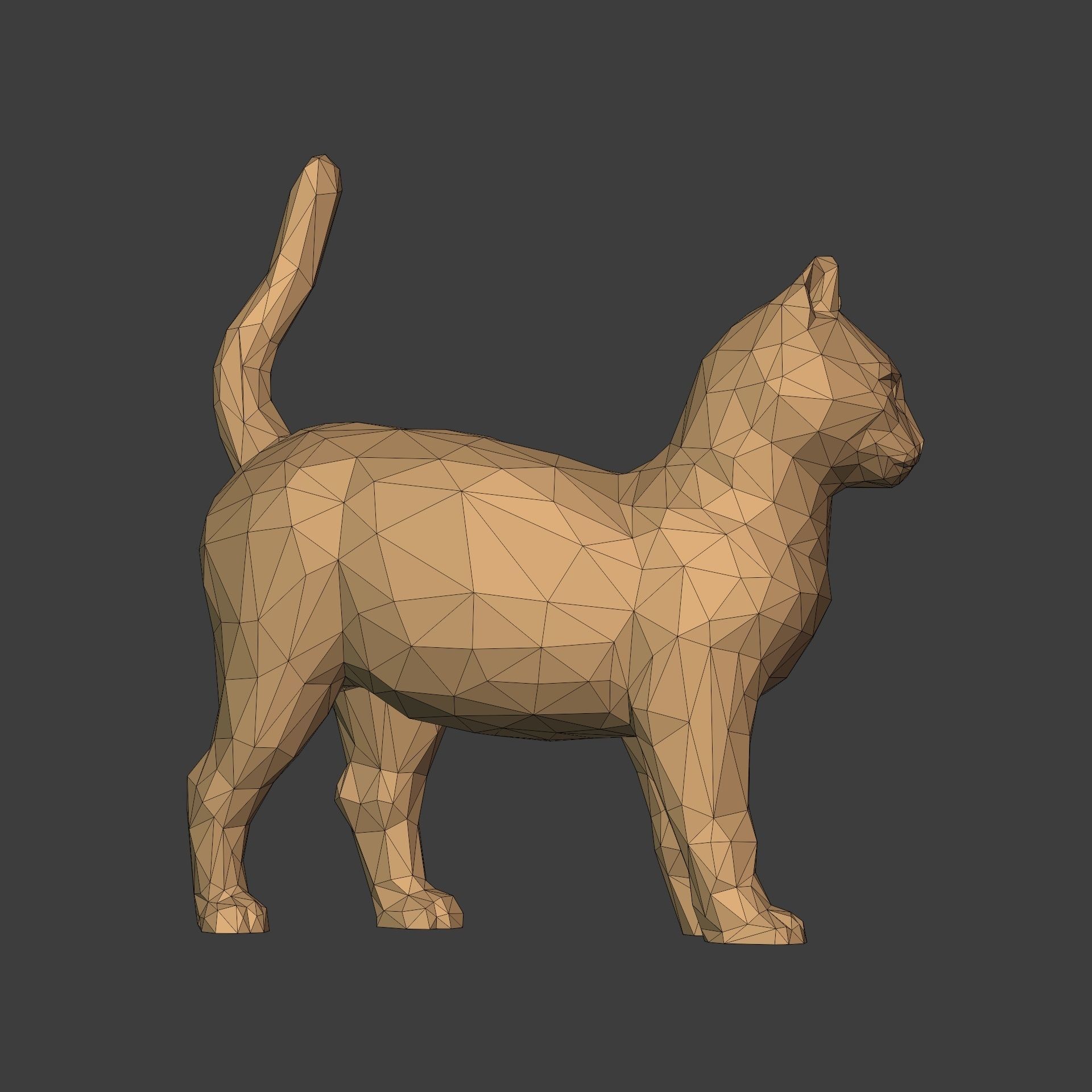 Cat Statue 3D print model_10