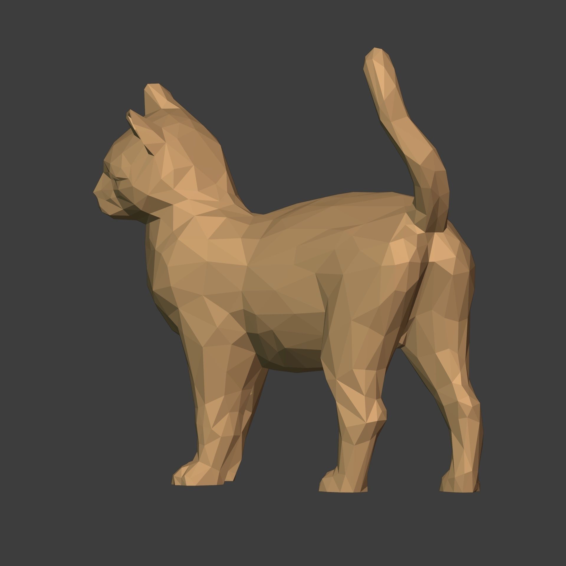 Cat Statue 3D print model_13