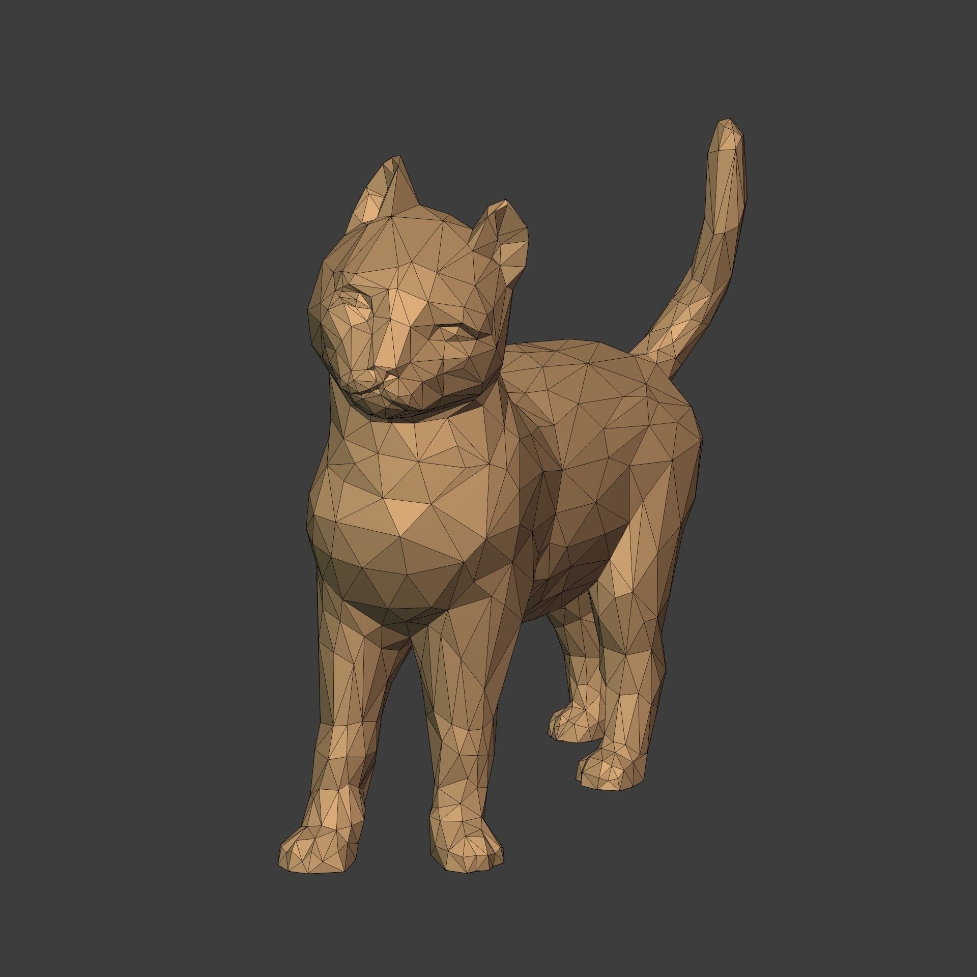 Cat Statue 3D print model_2