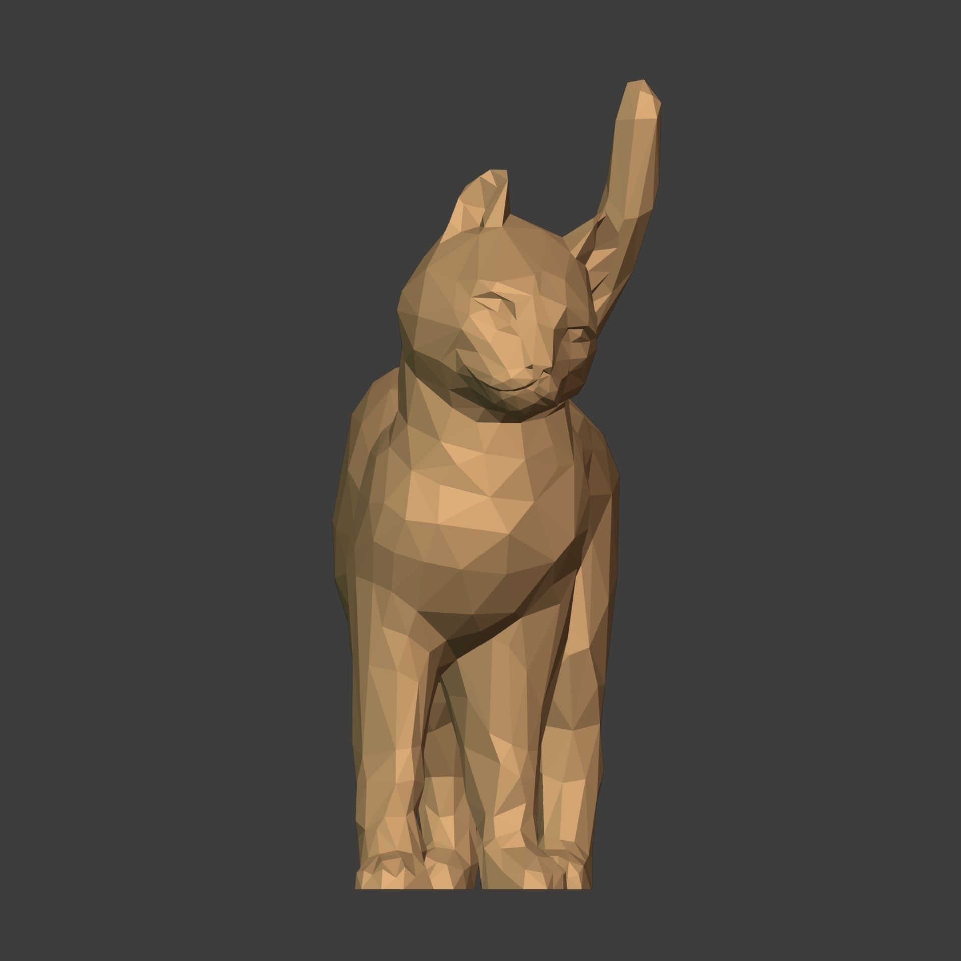 Cat Statue 3D print model_5