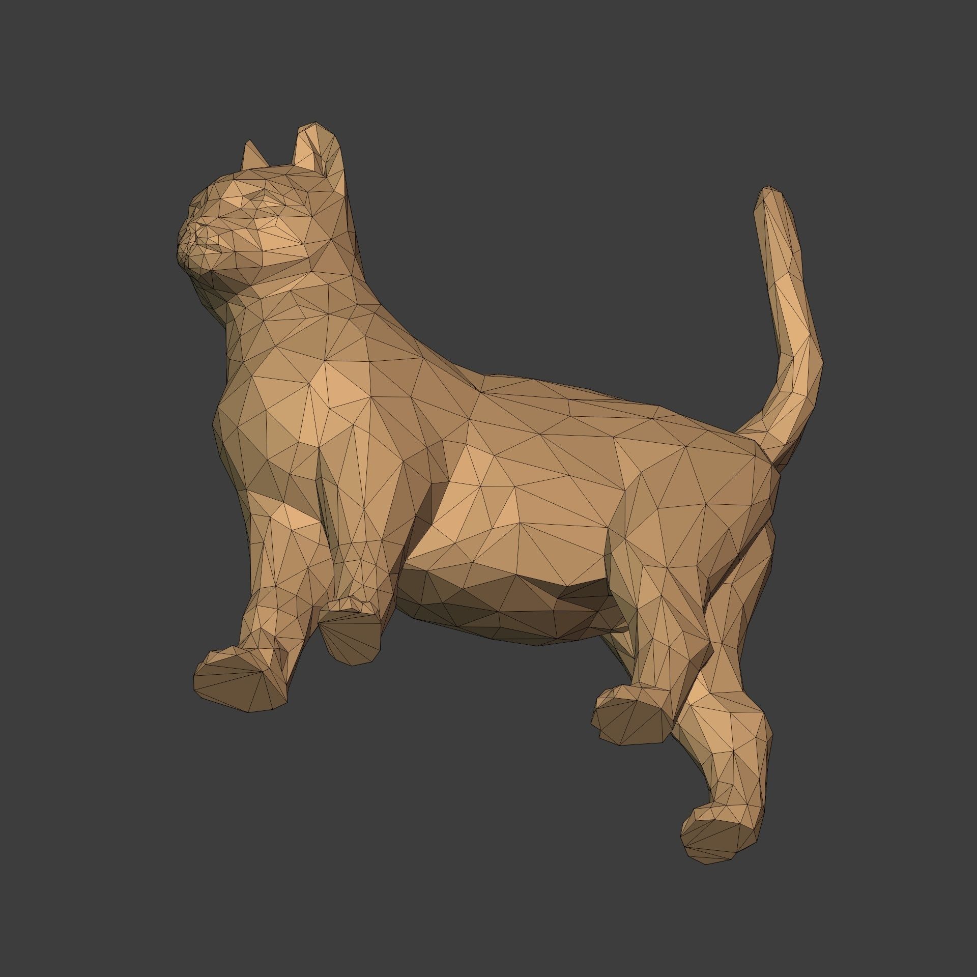 Cat Statue 3D print model_18