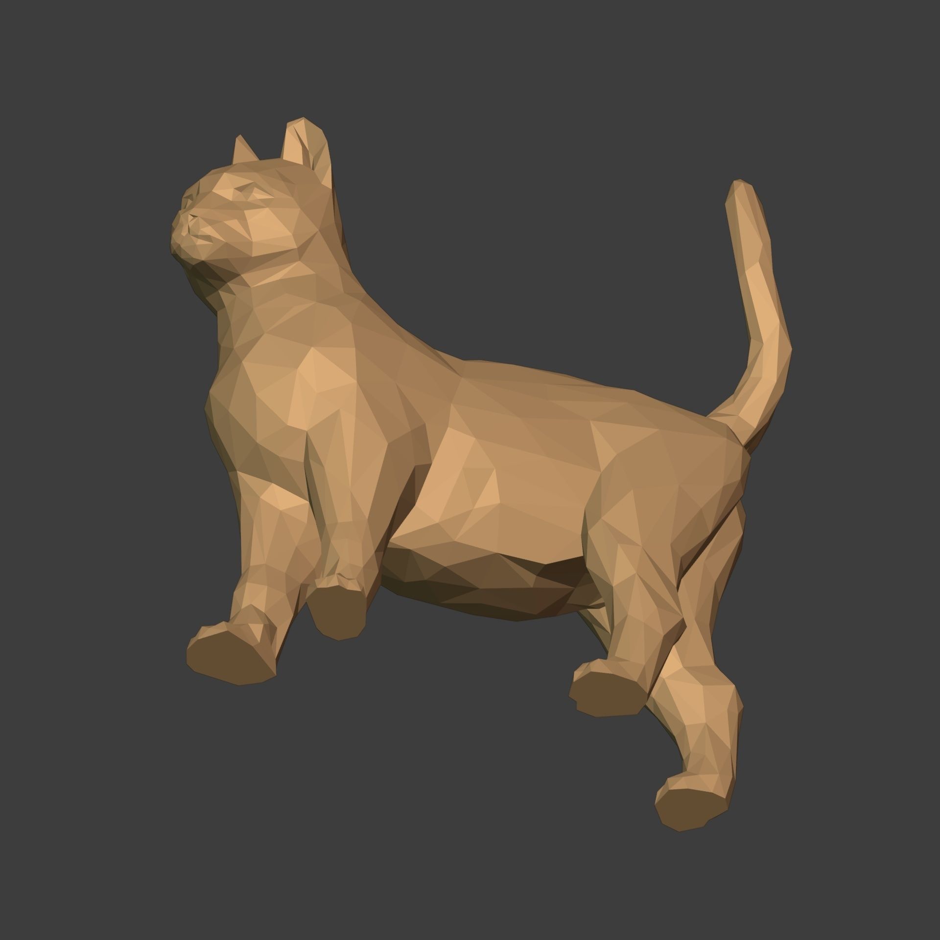 Cat Statue 3D print model_17