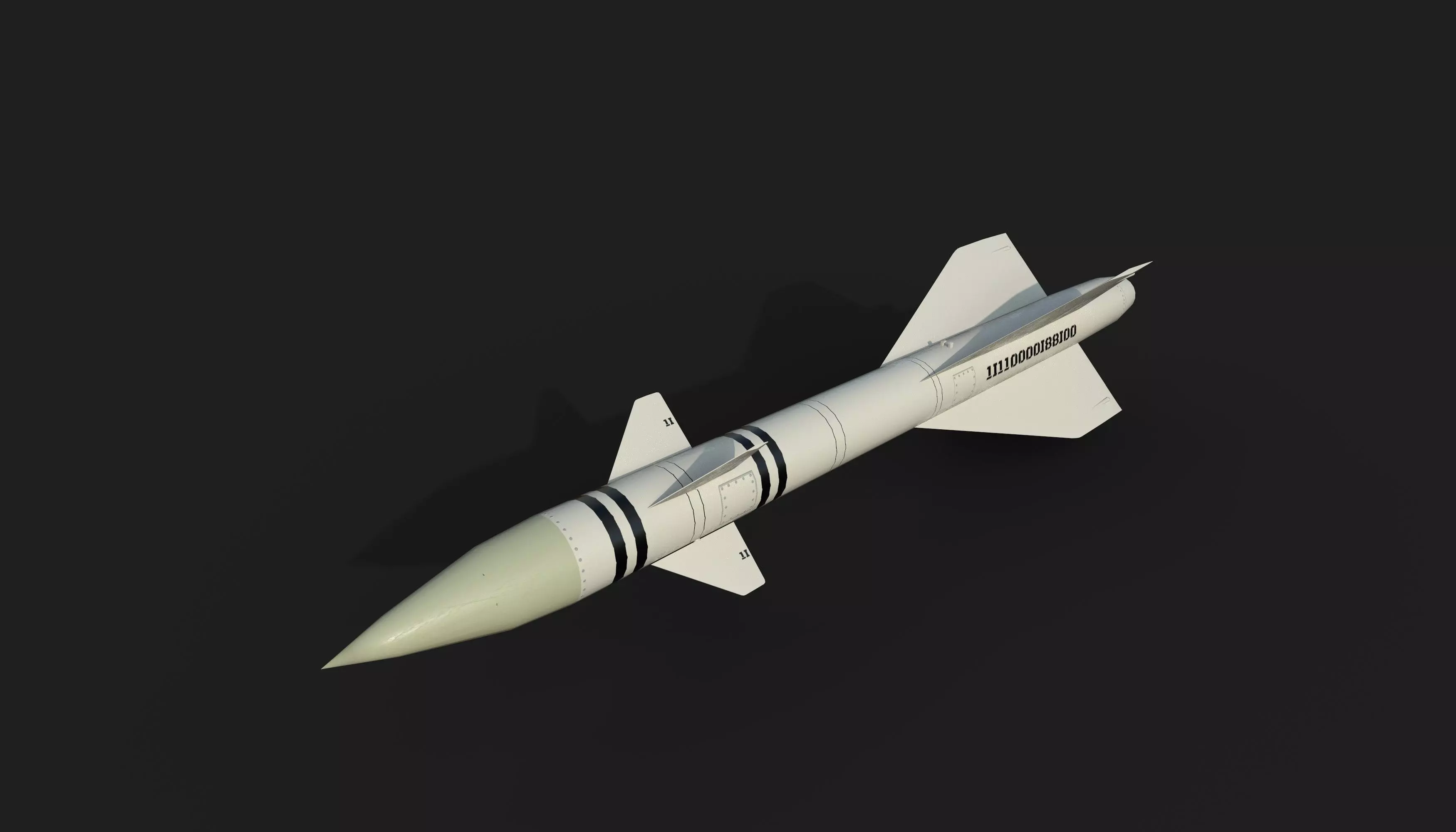 aa4 k8 air to air missile Low-poly 3D model