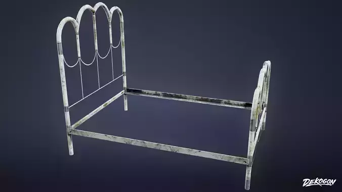 ATTIC - Bed Frame 02 - LOW POLY