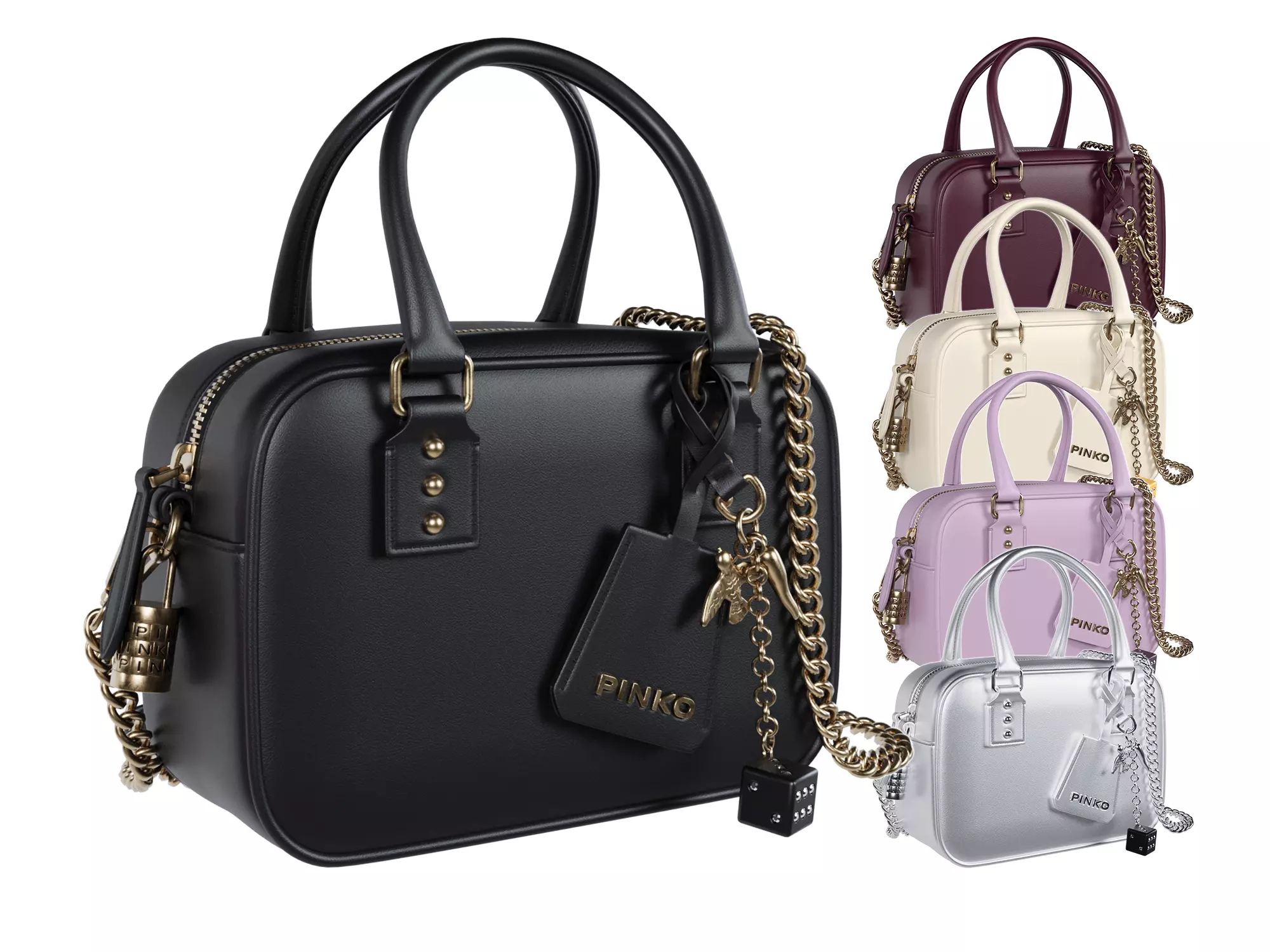 PINKO mini Bowling tote bag collection 3D model