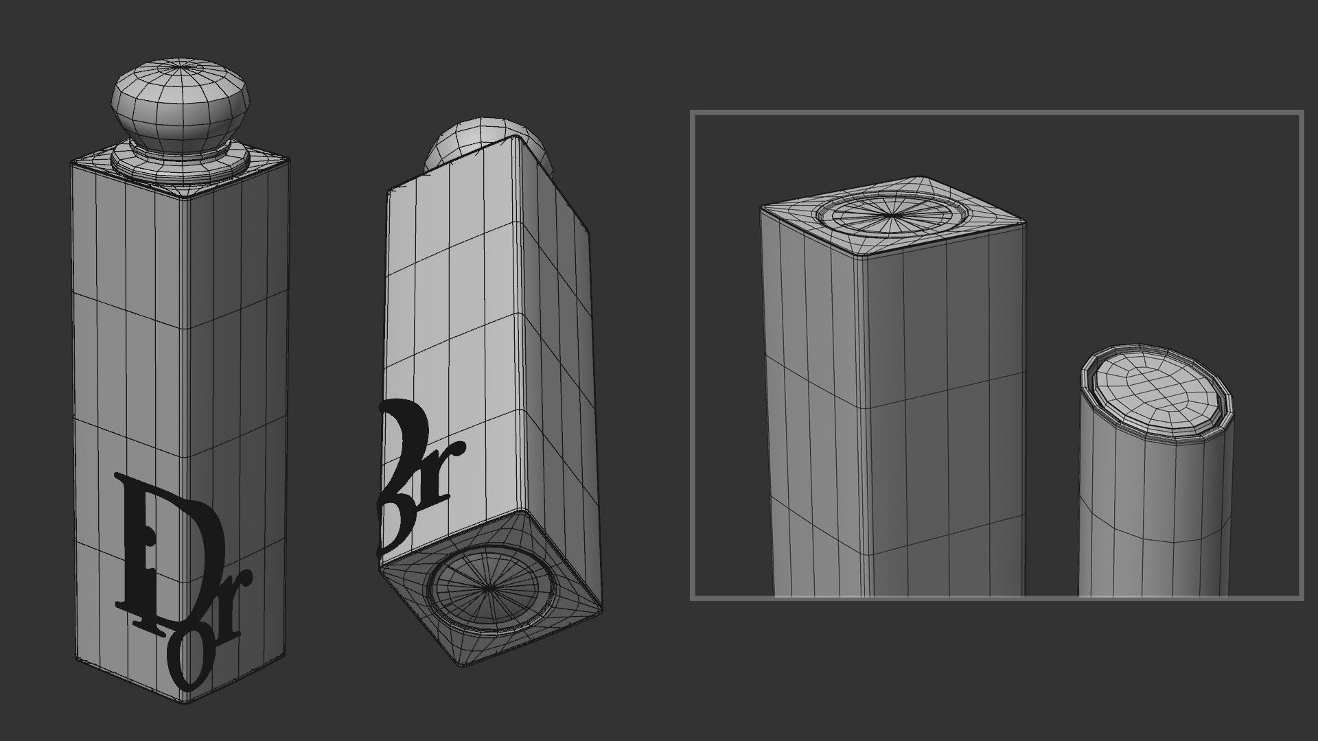 Lipstick DIOR - Addict LipGlow 3D model_4