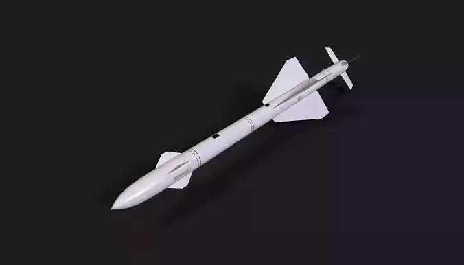 aa7 r24 air to air missile Low-poly 3D model aa7 r24 air to air missile Low-poly 3D model