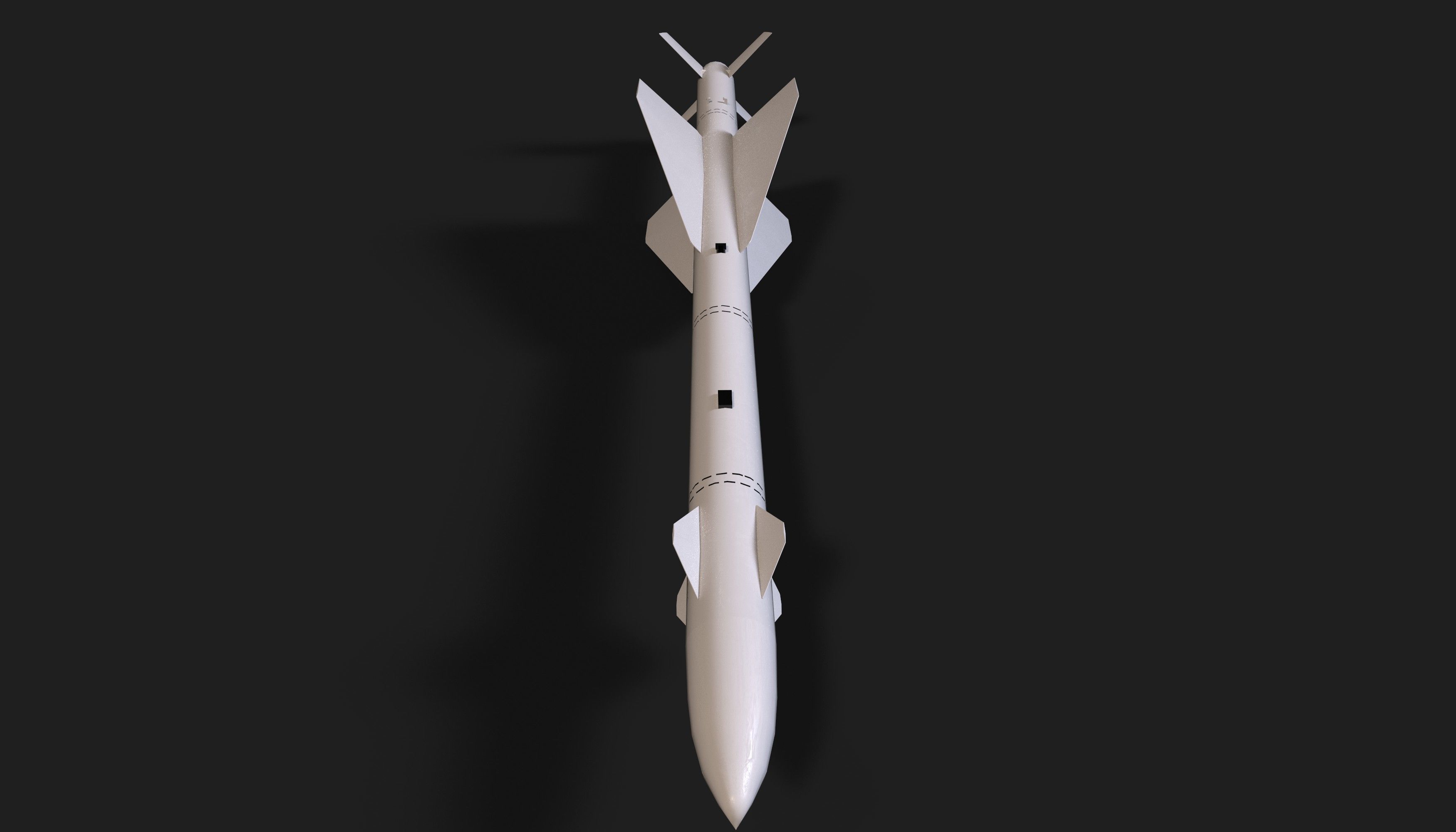 aa7 r24 air to air missile Low-poly 3D model_19