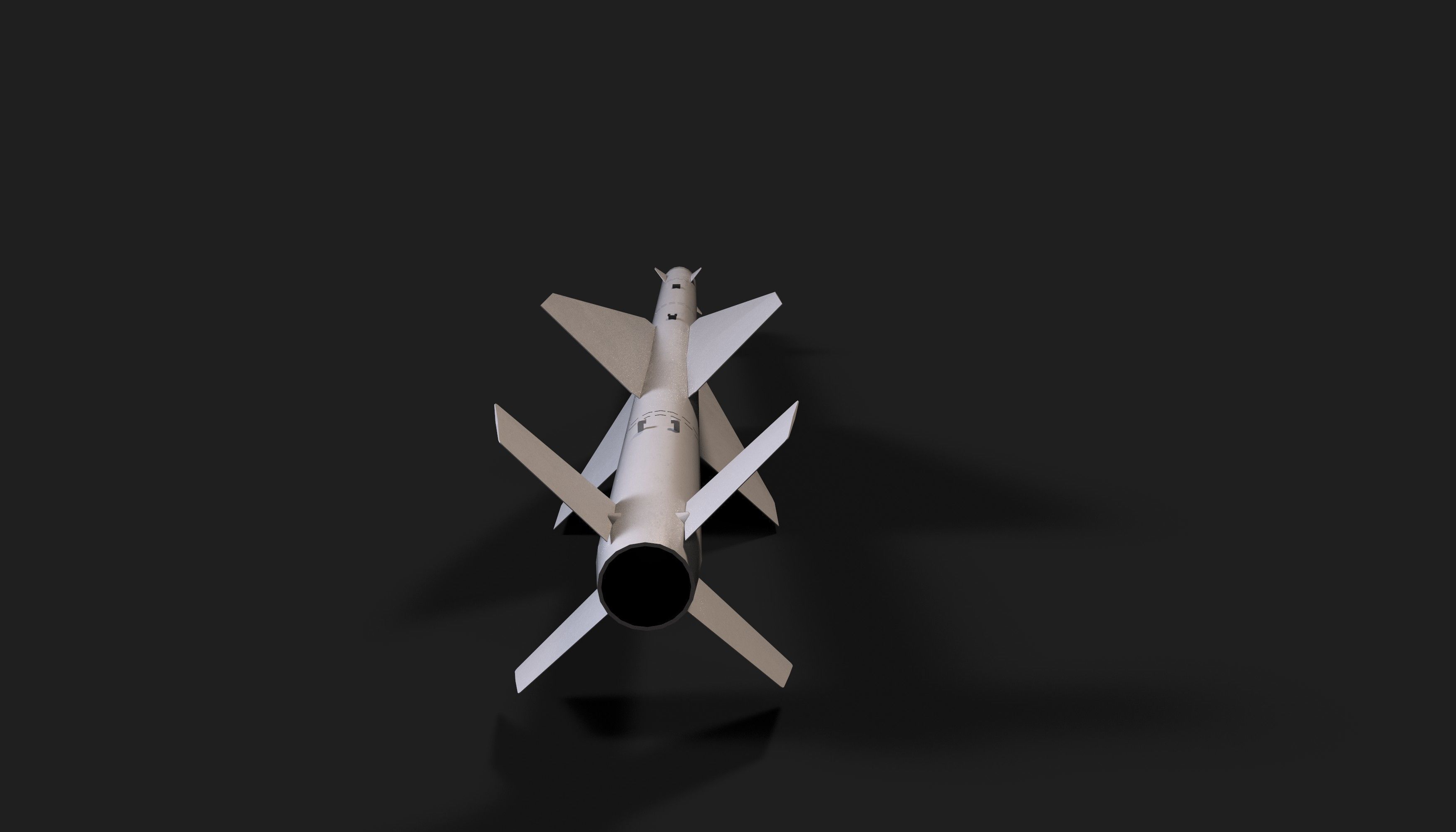 aa7 r24 air to air missile Low-poly 3D model_9
