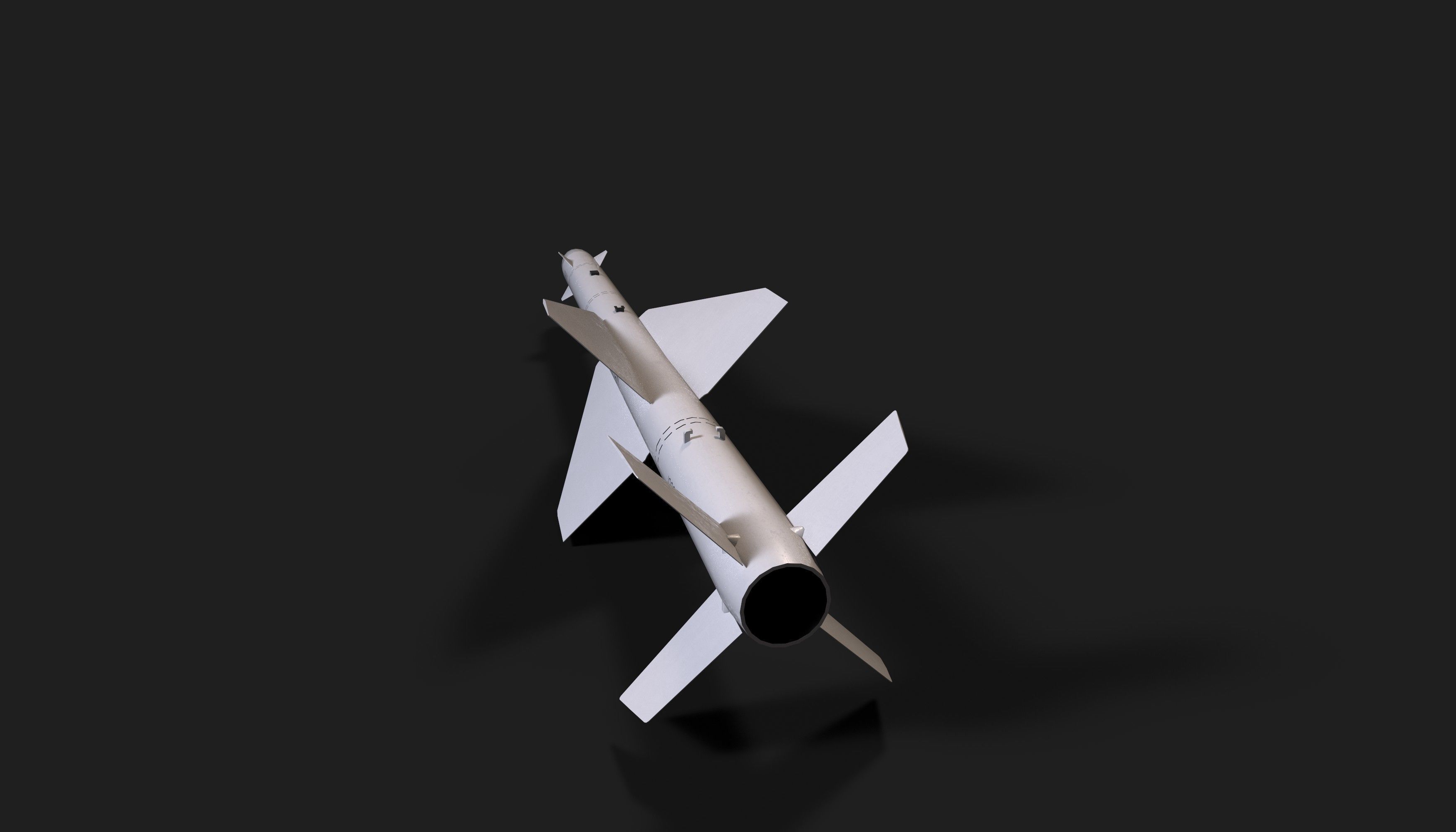 aa7 r24 air to air missile Low-poly 3D model_8