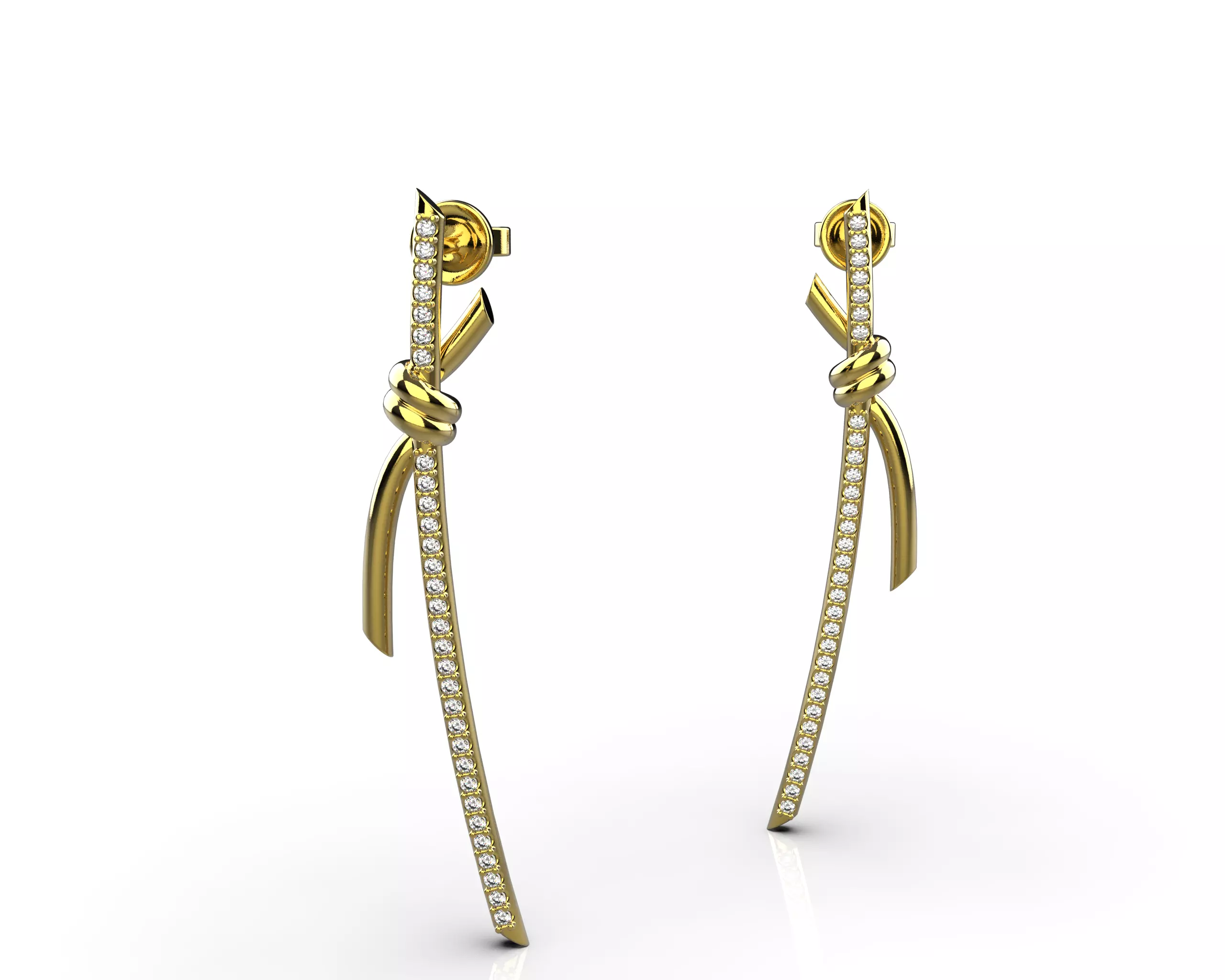 earrings knot  3D print model_0