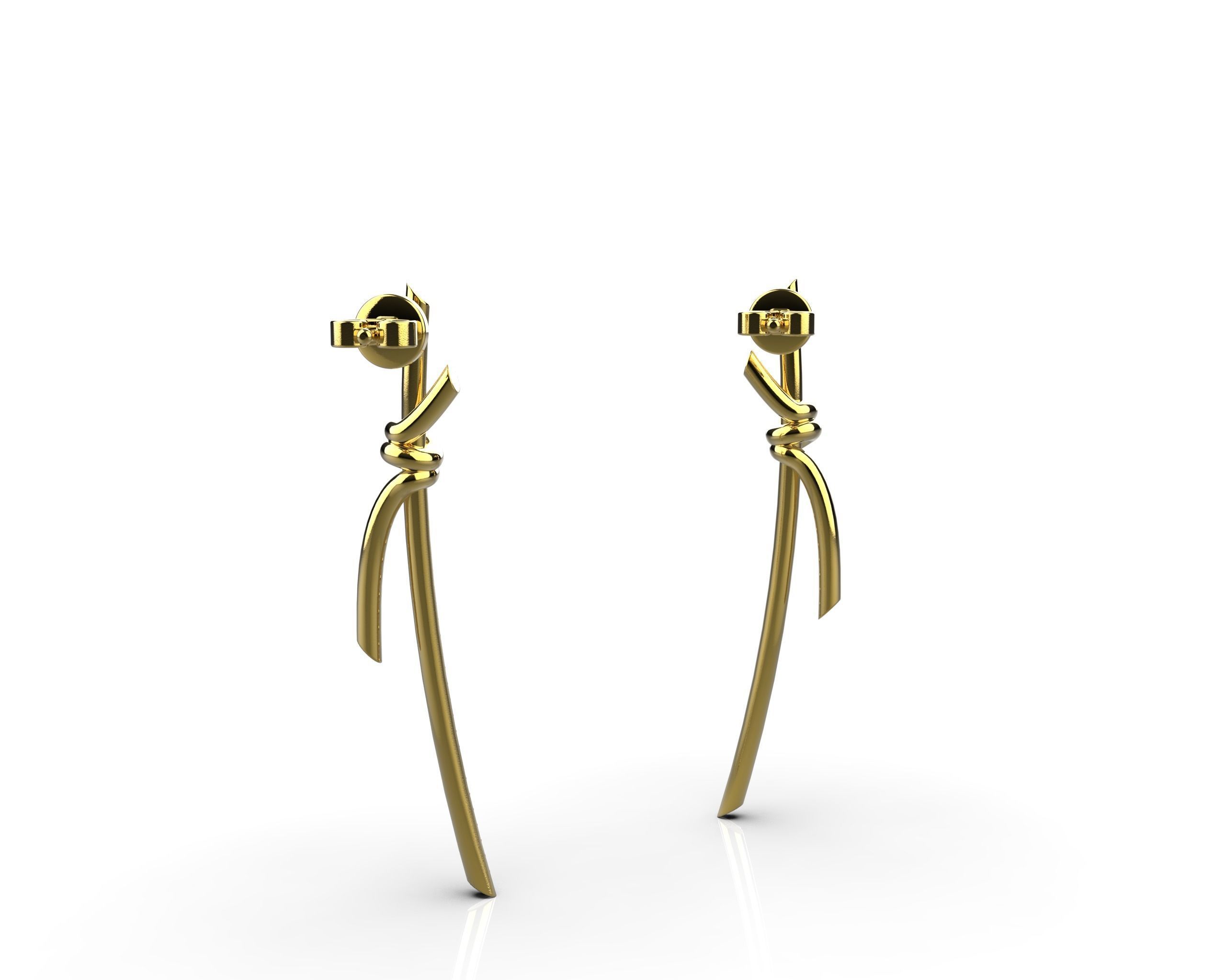 earrings knot  3D print model_1