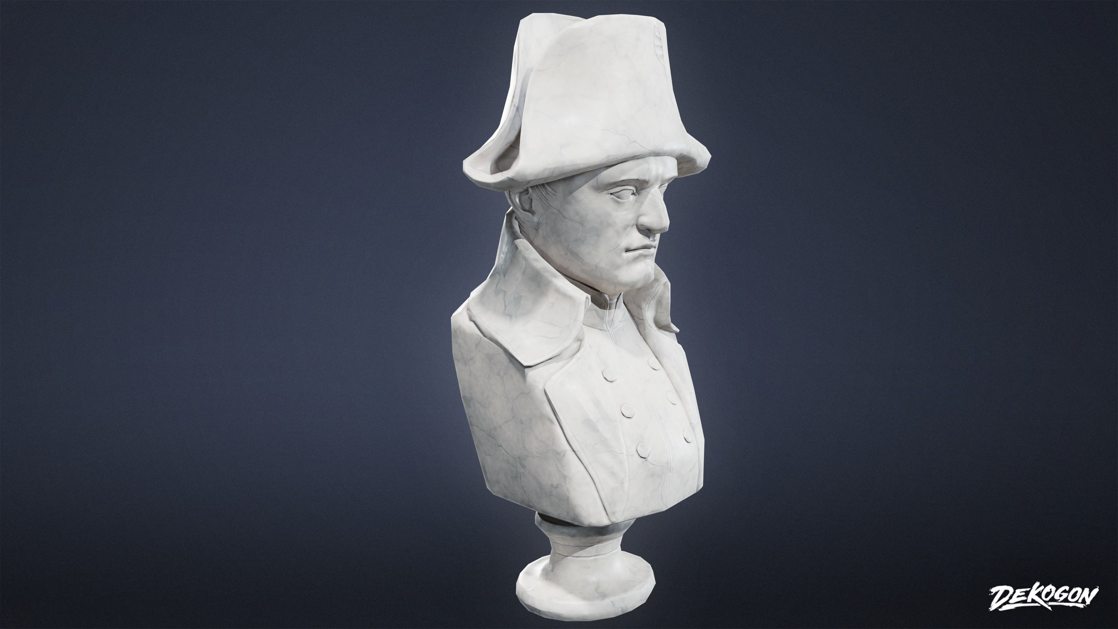 ATTIC - Bust 01 - LOW POLY Low-poly 3D model_2