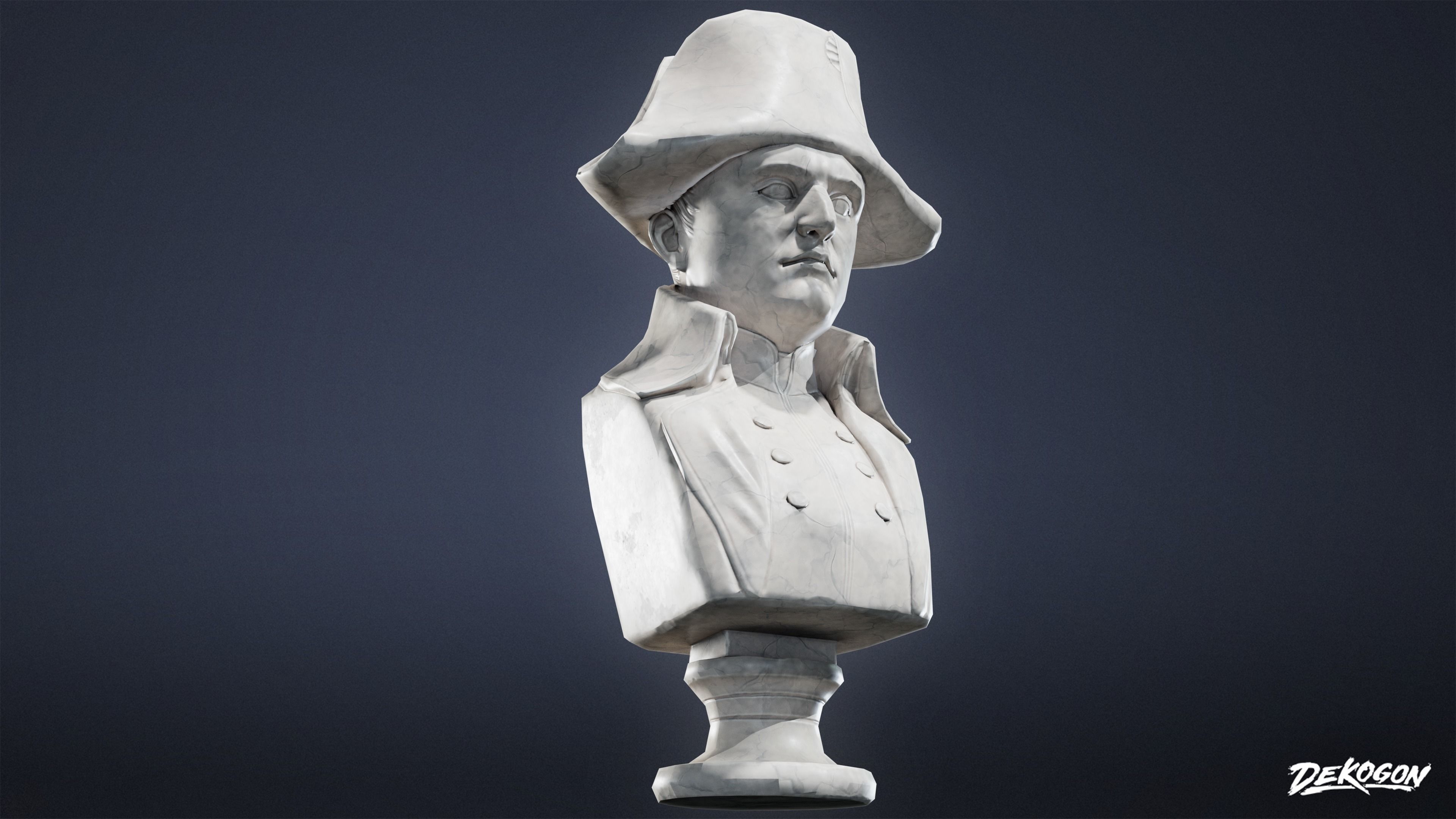 ATTIC - Bust 01 - LOW POLY Low-poly 3D model_5