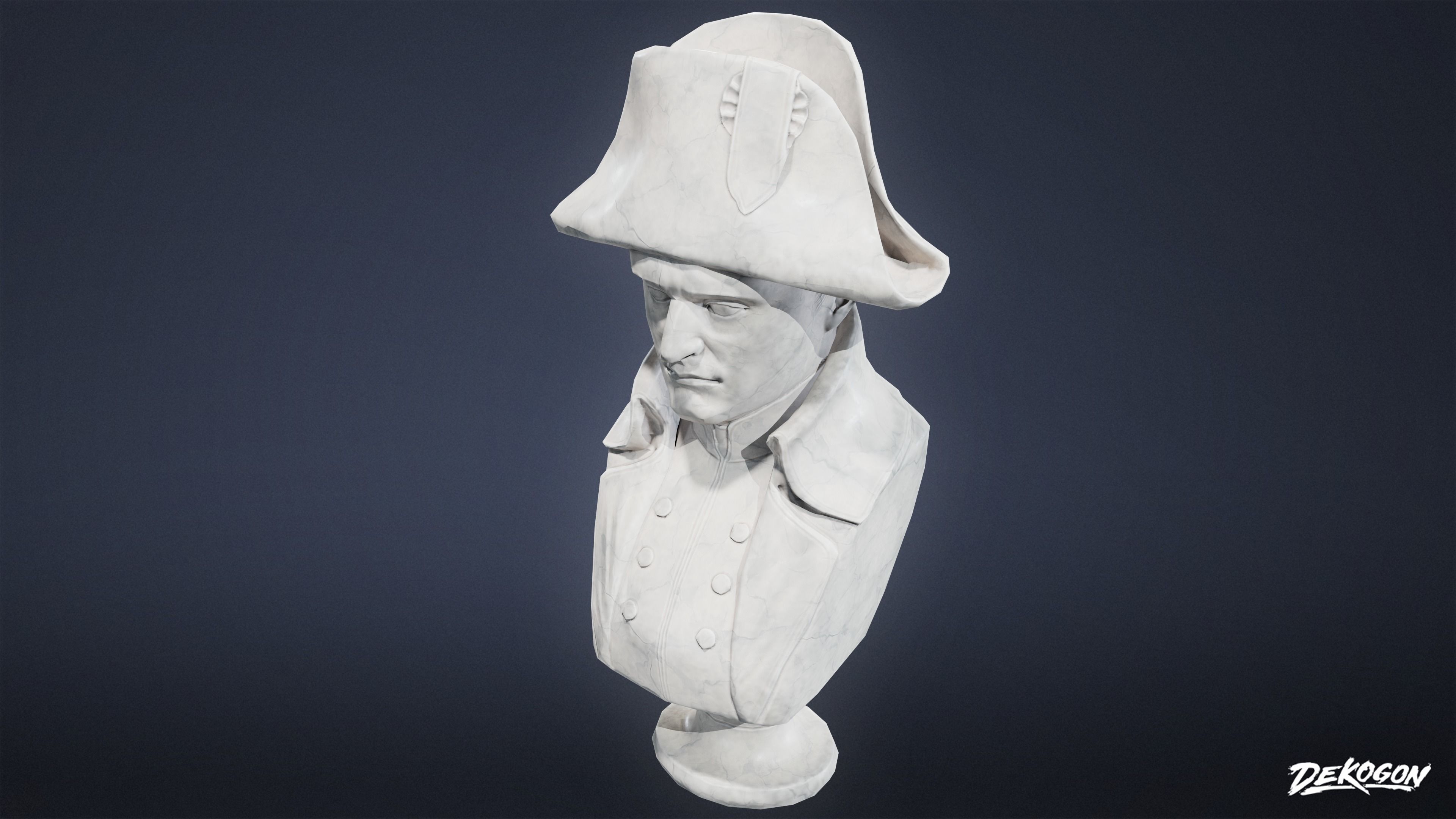 ATTIC - Bust 01 - LOW POLY Low-poly 3D model_4