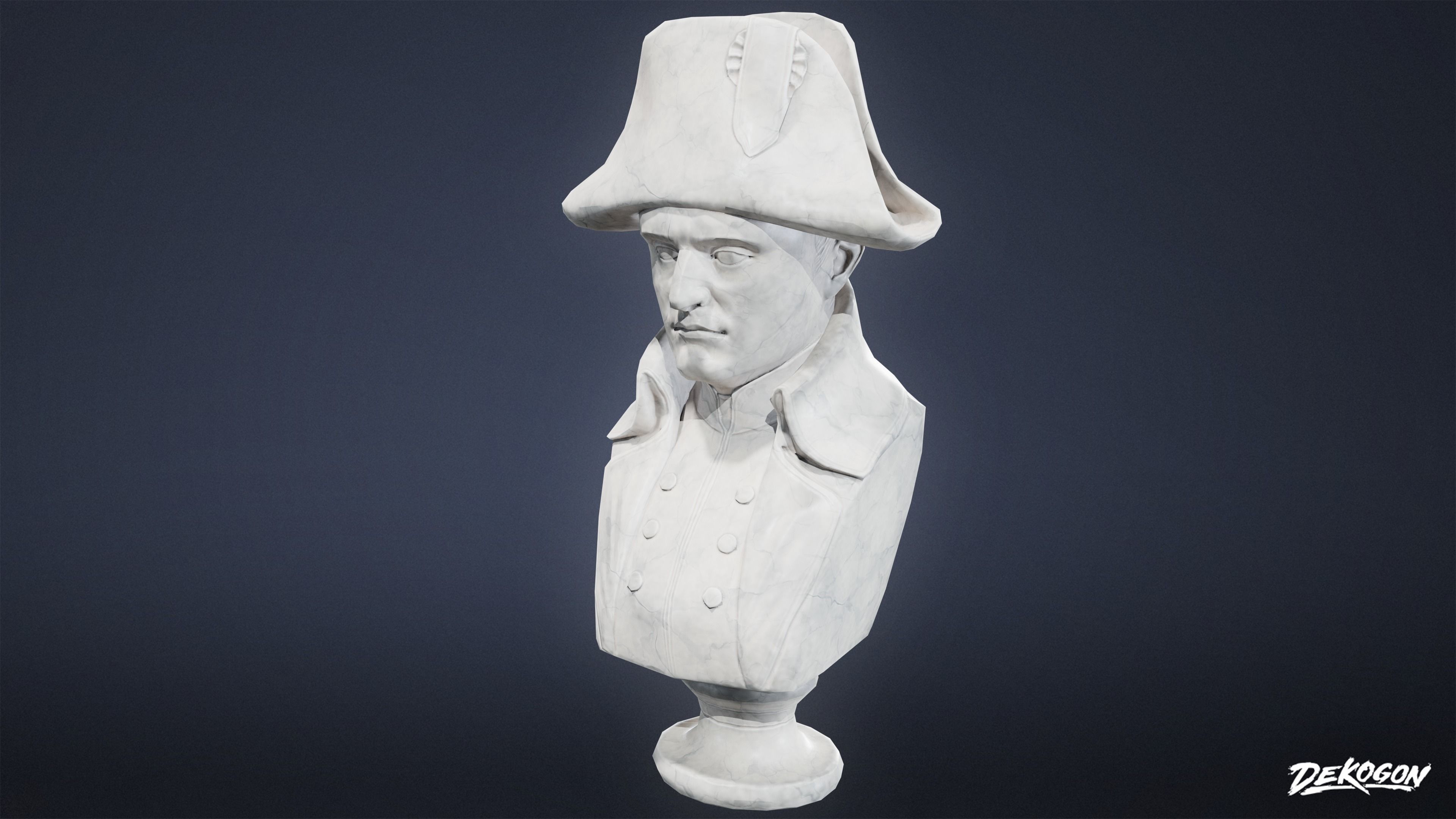 ATTIC - Bust 01 - LOW POLY Low-poly 3D model_1