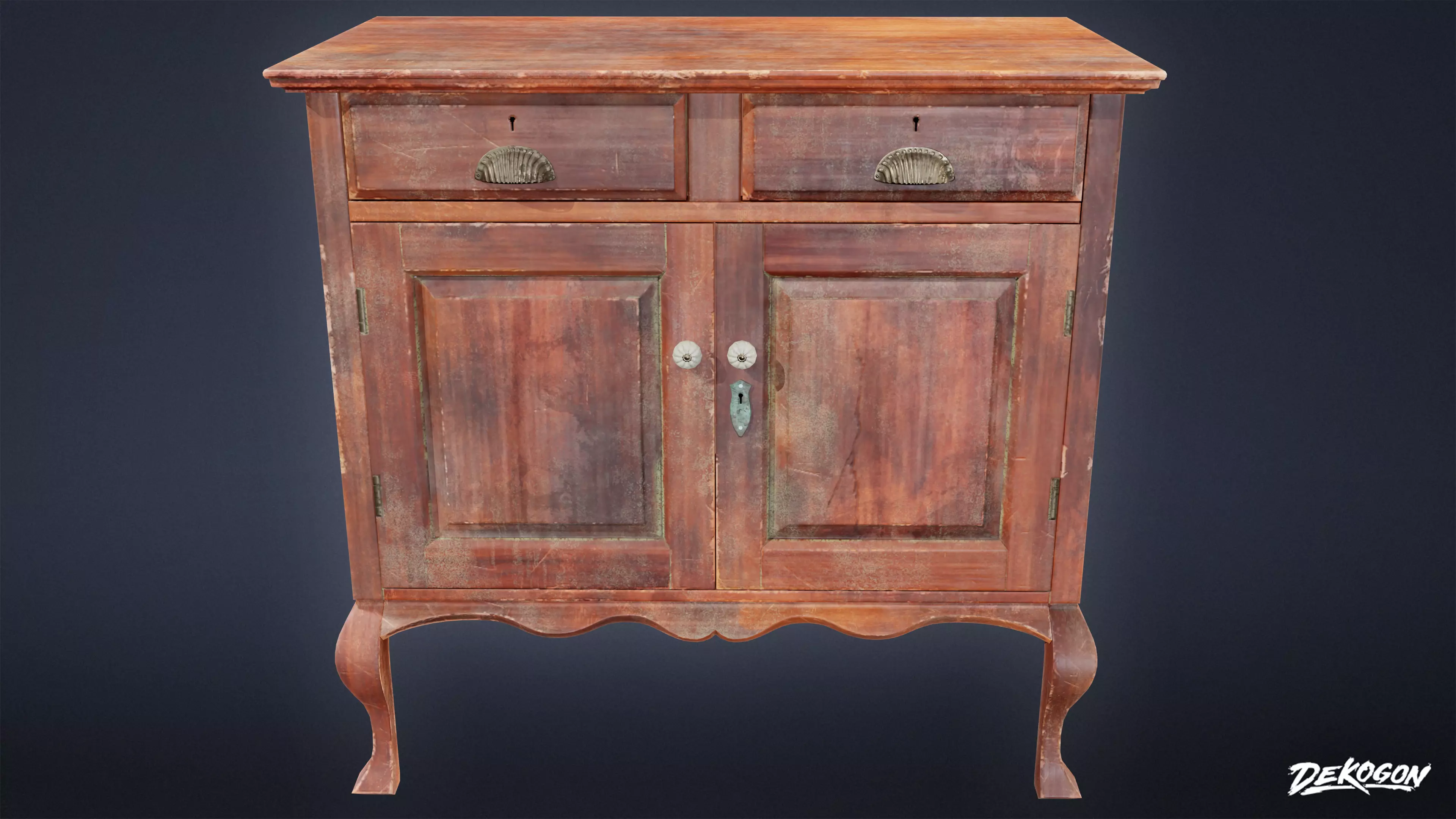 ATTIC - Cabinet 02 - LOW POLY Low-poly 3D model_0