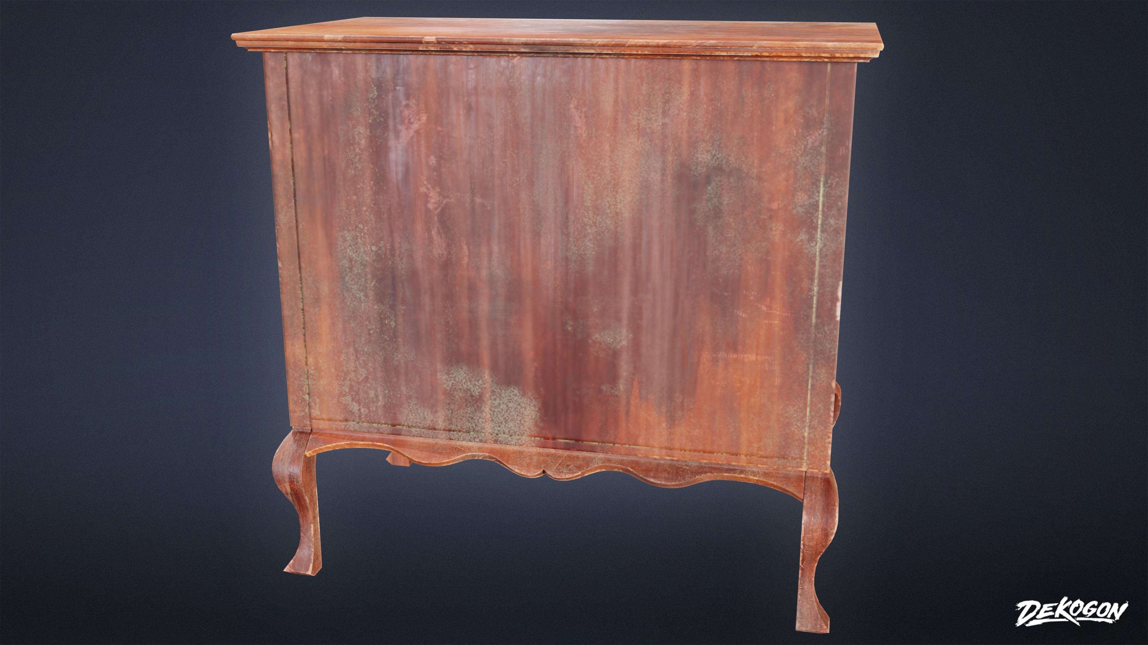 ATTIC - Cabinet 02 - LOW POLY Low-poly 3D model_3