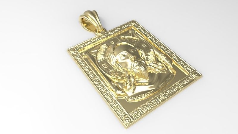 Pendant with Jesus the Savior Necklace Charm Bracelet Jewelry 3D print model_18