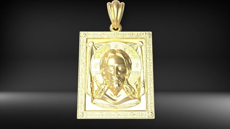 Pendant with Jesus the Savior Necklace Charm Bracelet Jewelry 3D print model_25