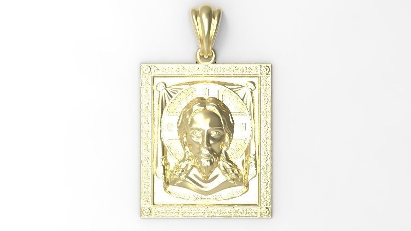 Pendant with Jesus the Savior Necklace Charm Bracelet Jewelry 3D print model_23