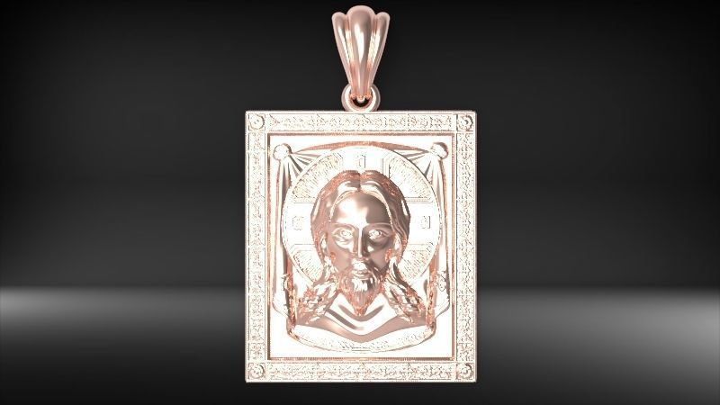 Pendant with Jesus the Savior Necklace Charm Bracelet Jewelry 3D print model_24