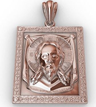 Pendant with Jesus the Savior Necklace Charm Bracelet Jewelry 3D print model_8