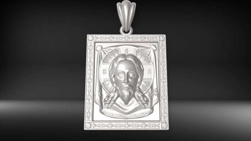 Pendant with Jesus the Savior Necklace Charm Bracelet Jewelry 3D print model_31