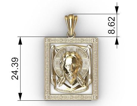 Pendant with Jesus the Savior Necklace Charm Bracelet Jewelry 3D print model_6