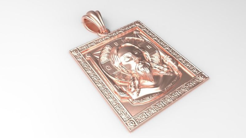 Pendant with Jesus the Savior Necklace Charm Bracelet Jewelry 3D print model_16