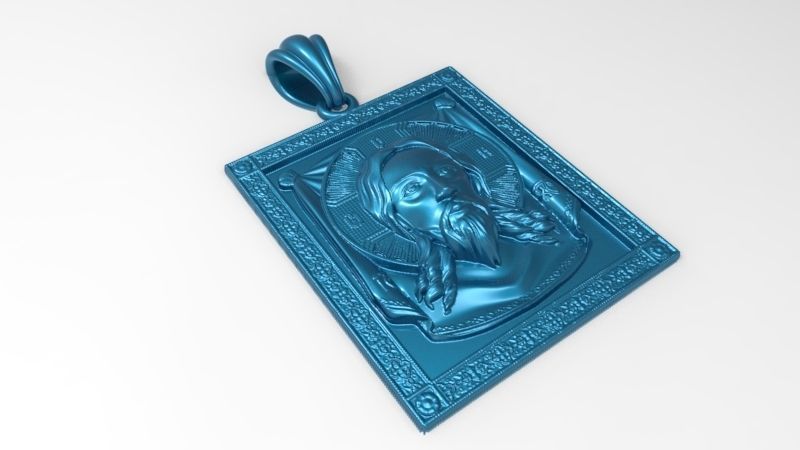 Pendant with Jesus the Savior Necklace Charm Bracelet Jewelry 3D print model_12