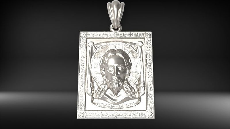 Pendant with Jesus the Savior Necklace Charm Bracelet Jewelry 3D print model_30