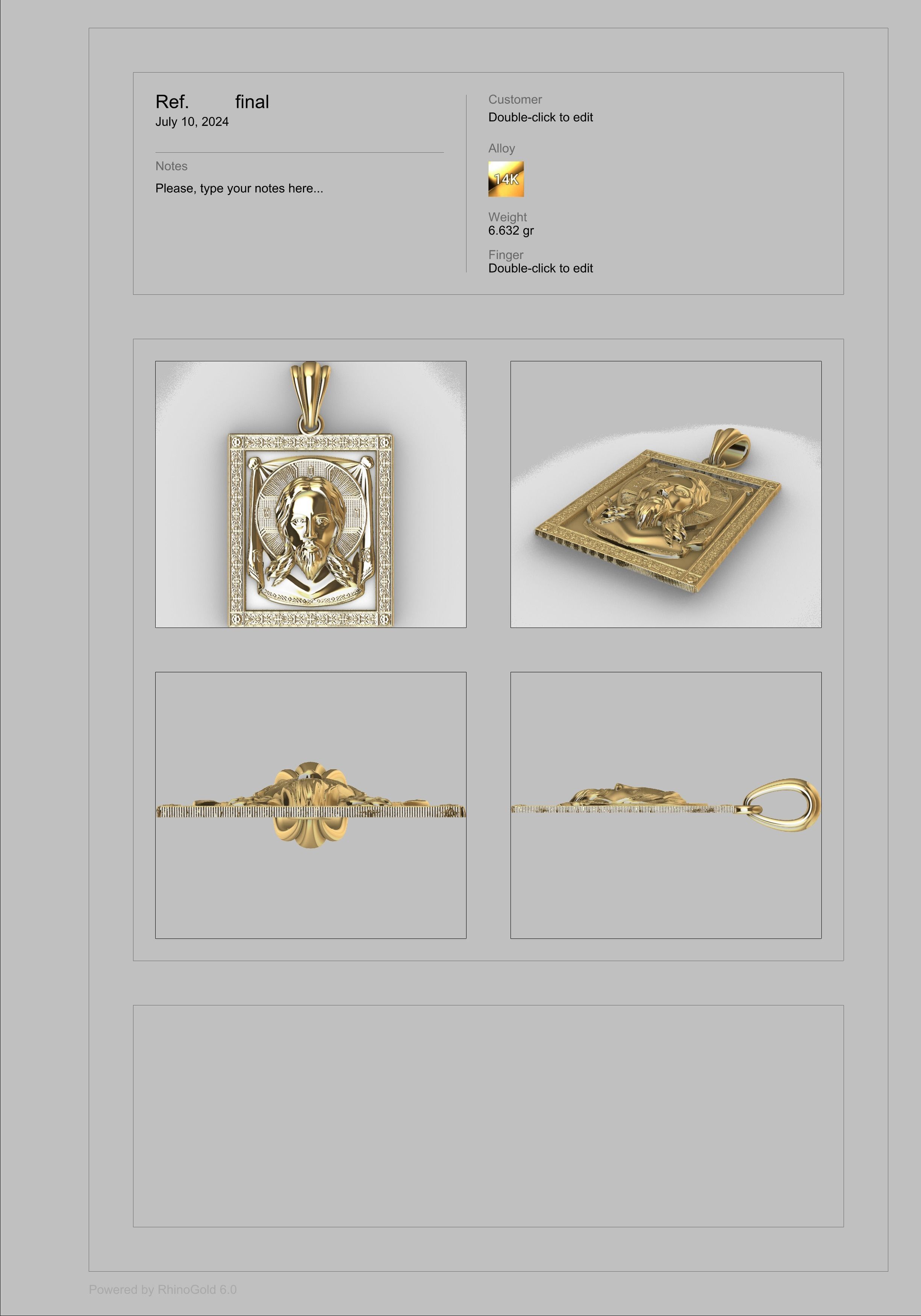 Pendant with Jesus the Savior Necklace Charm Bracelet Jewelry 3D print model_9