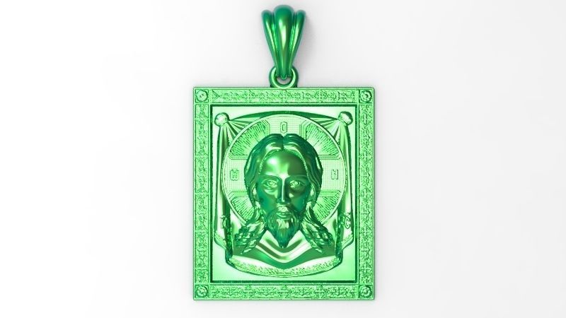 Pendant with Jesus the Savior Necklace Charm Bracelet Jewelry 3D print model_22