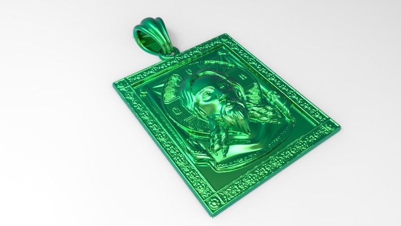 Pendant with Jesus the Savior Necklace Charm Bracelet Jewelry 3D print model_19