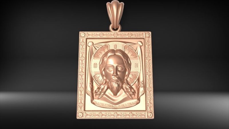Pendant with Jesus the Savior Necklace Charm Bracelet Jewelry 3D print model_27
