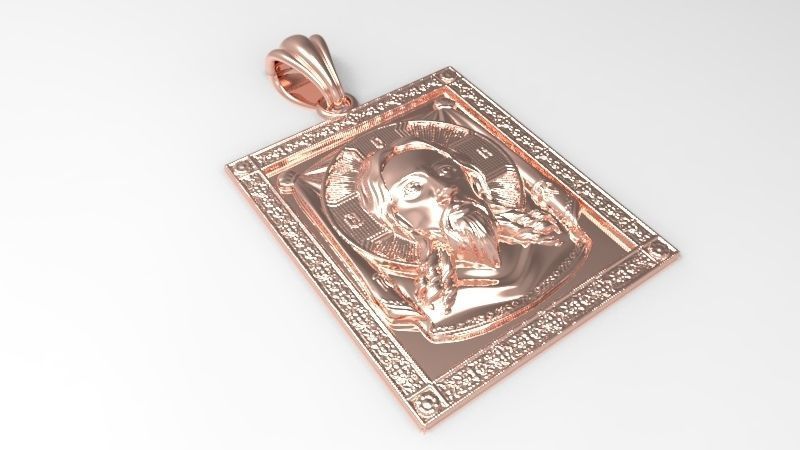 Pendant with Jesus the Savior Necklace Charm Bracelet Jewelry 3D print model_17