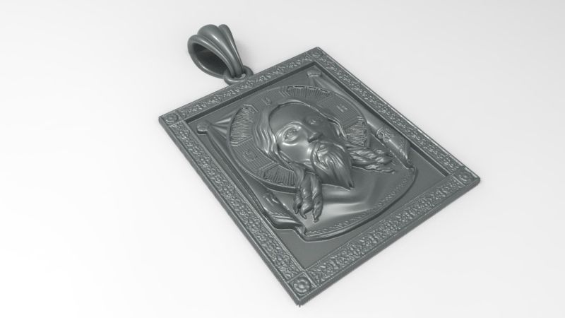 Pendant with Jesus the Savior Necklace Charm Bracelet Jewelry 3D print model_13